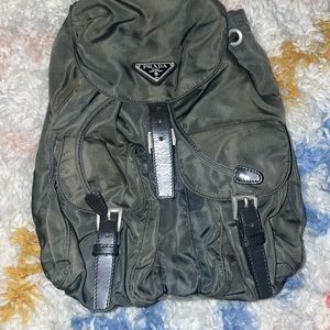 Small Prada Vela Backpack in color antracite